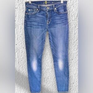 7 For All Mankind Women's Straight Leg Denim Blue Jeans Made in USA - Size 27